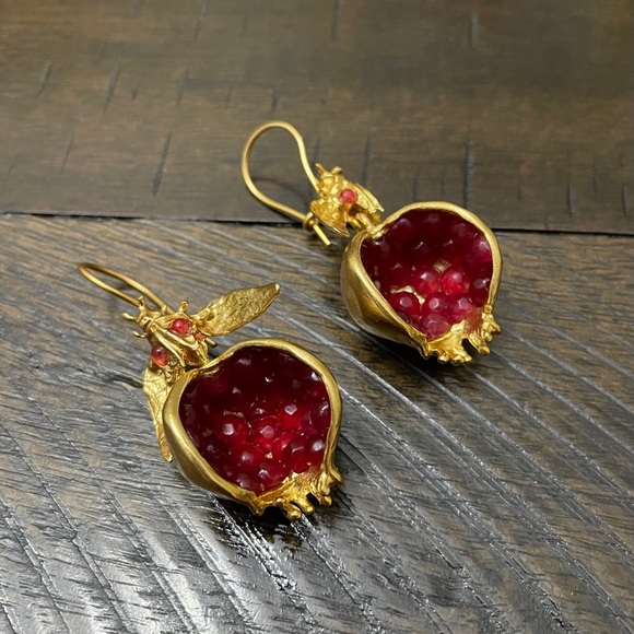 COPY - Pomegranate Earrings - Picture 2 of 4